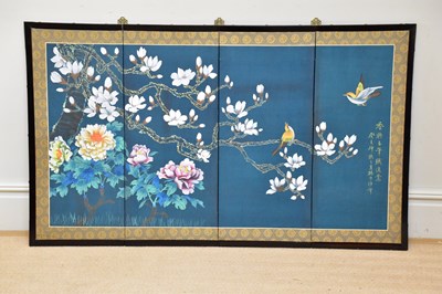 Lot 2616 - A 20th century Chinese four division hanging...