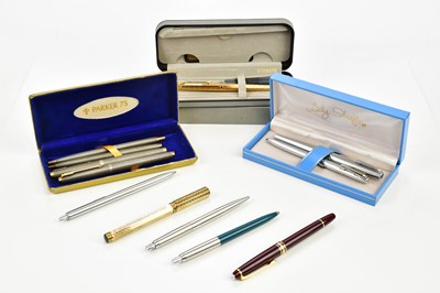 Lot 1627 - MONTBLANC; a fountain pen with 18K nib...