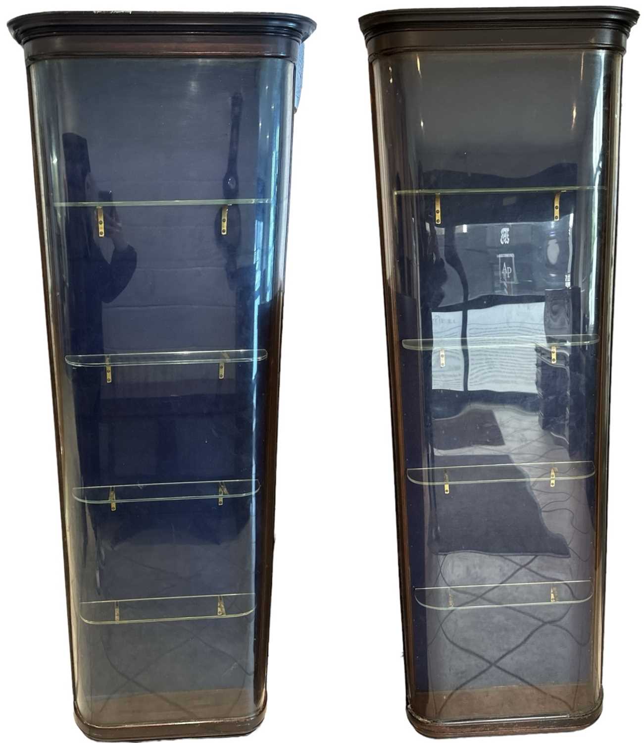 Lot 1 - A pair of good 19th century mahogany wall...