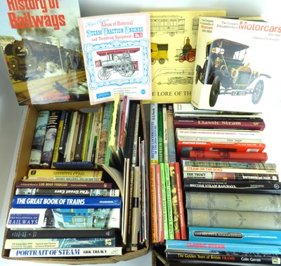 Lot 564 - Three boxes of books relating to steam engines