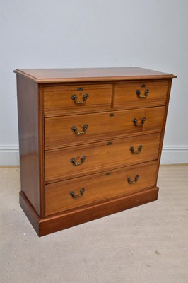 Lot 1340 - An Edwardian mahogany chest of two short over...