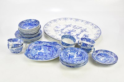 Lot 2376 - A collection of Copeland Spode 'Italian' blue...