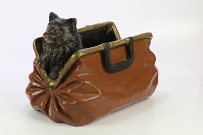 Lot 1607 - A decorative composite model of a cat in a...