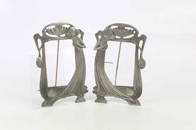 Lot 1729 - A pair of WMF style Art Nouveau style easel...