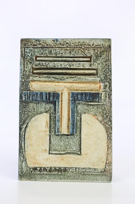 Lot 2272 - LINDA TAYLOR FOR TROIKA POTTERY; a slab vase...