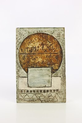 Lot 2330 - LINDA TAYLOR FOR TRIOKA POTTERY; a slab vase...