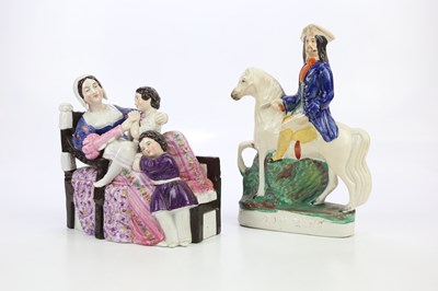Lot 2486 - A 19th century Continental porcelain figural...
