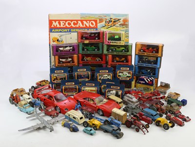 Lot 1645 - A collection of vintage toys including Meccano...