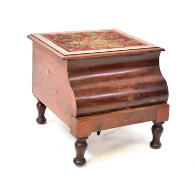 Lot 53 - A 19th century mahogany step commode raised on...