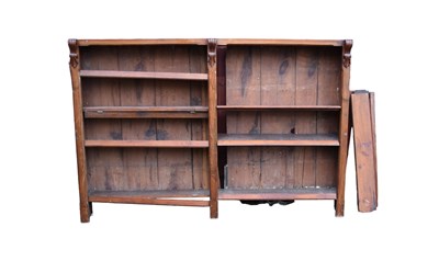 Lot 1380 - A large Victorian pitch pine freestanding...