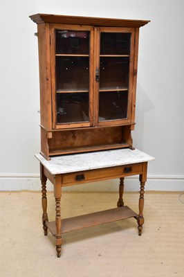 Lot 1331 - A late Victorian pine single drawer washstand...