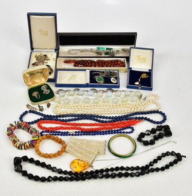 Lot 451 - A quantity of costume jewellery including...