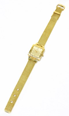 Lot 1628 - TISSOT; a lady's 18ct yellow gold wristwatch...