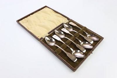 Lot 2380 - A set of six George III hallmarked silver...
