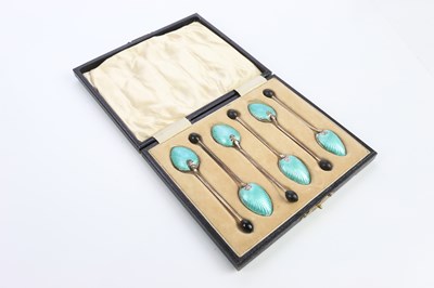 Lot 2379 - BARKER BROTHERS SILVER LTD; a cased set of six...