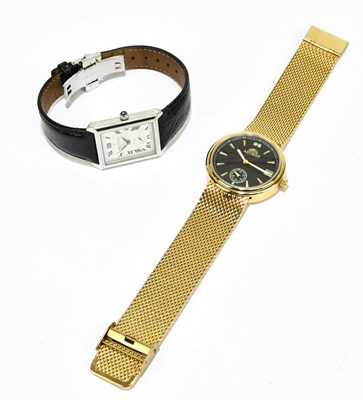 Lot 1711 - DREYFUSS & CO; a gentleman's stainless steel...