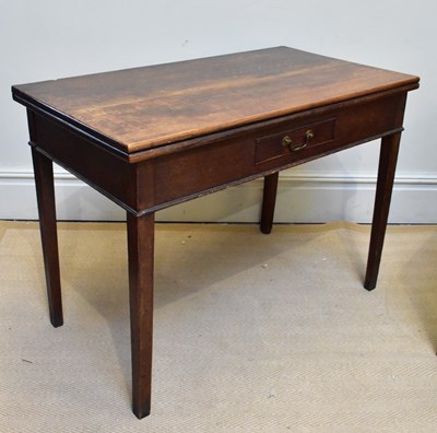 Lot 1343 - A Victorian oak tea table with single drawer...