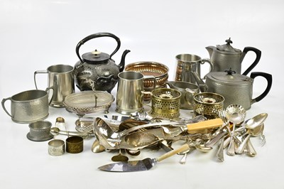 Lot 1761 - A collection of assorted plated items,...
