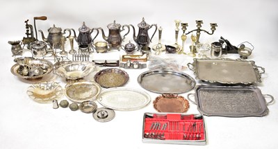 Lot 928 - A quantity of silver plated items and...