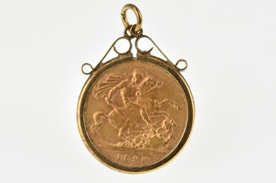 Lot 1091 - A Victorian half sovereign 1899, old head,...