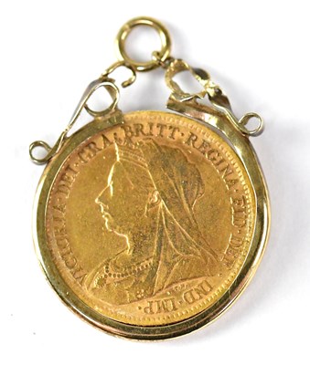 Lot 1183 - A Victorian half sovereign 1899, old head,...