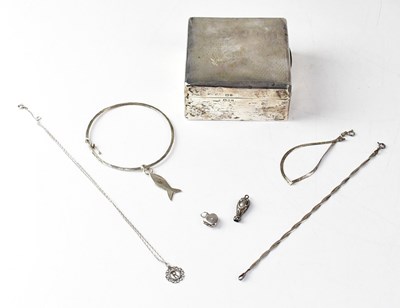 Lot 943 - A George V hallmarked silver cigarette box,...