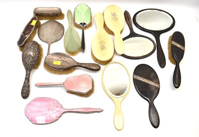 Lot 435 - Sixteen various dressing table brushes and...