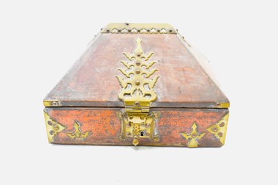 Lot 492 - A 19th century South Indian brass and painted...