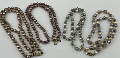 Lot 404 - MAJORICA PEARLS; a cultured pearl two tone...