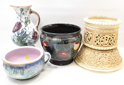 Lot 337 - Four items of large decorative pottery...