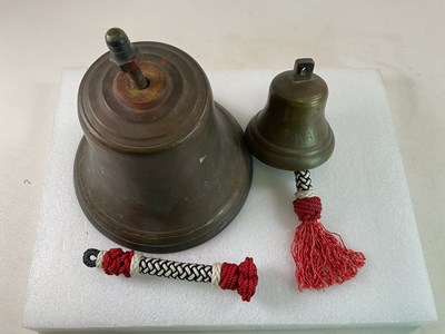 Lot 19 - A brass ship's bell, unnamed, height 28cm,...