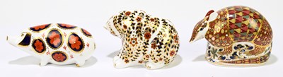 Lot 637 - ROYAL CROWN DERBY; three animal form...