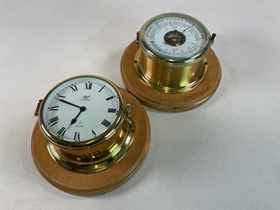 Lot 27 - SCHATZ; a contemporary brass cased wall...