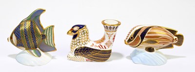 Lot 663 - ROYAL CROWN DERBY; two animal form...