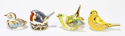 Lot 666 - ROYAL CROWN DERBY; four animal form...