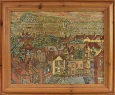 Lot 215 - PAUL MILLAR; oil on board, 'The Crystal Palace...