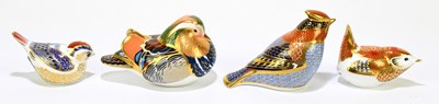 Lot 670 - ROYAL CROWN DERBY; four animal form...