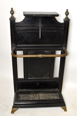 Lot 1606 - A Victorian ebonised stick stand