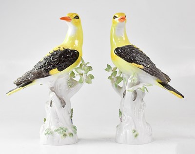 Lot 180 - MEISSEN; a pair of 20th century porcelain...