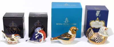 Lot 655 - ROYAL CROWN DERBY; four animal form...