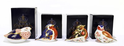 Lot 657 - ROYAL CROWN DERBY; four animal form...