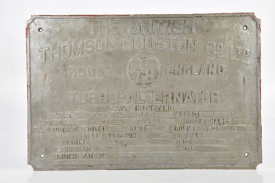 Lot 1530 - THE BRITISH THOMSON-HOUSTON CO LTD; a cast...