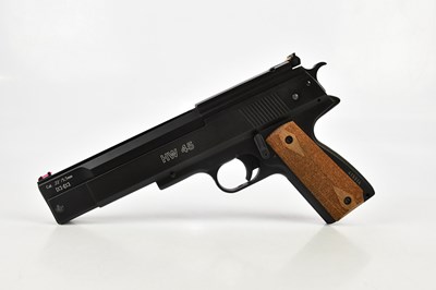 Lot 1474 - WEIHRAUCH; a .22 HW45 air pistol, boxed.