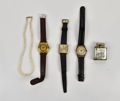 Lot 619 - A group of three watches comprising Junghans,...