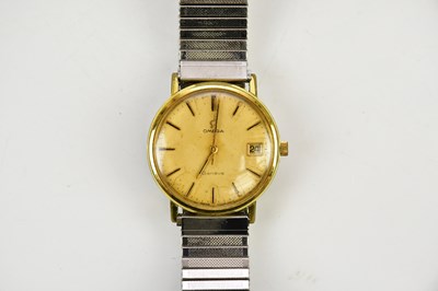 Lot 578 - OMEGA; a manual wind gentleman's wristwatch,...