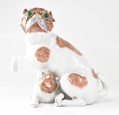 Lot 214 - DRESDEN; a 20th century porcelain model of a...