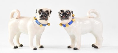 Lot 188 - MEISSEN; a pair of 20th century porcelain...