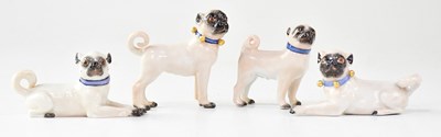 Lot 192 - MEISSEN; four 20th century porcelain models of...