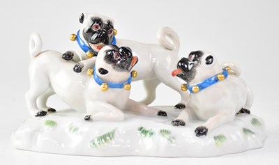 Lot 197 - MEISSEN; a 20th century porcelain figure group...
