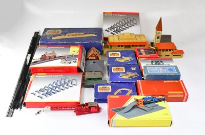 Lot 628 - A large quantity of OO track and landscape...